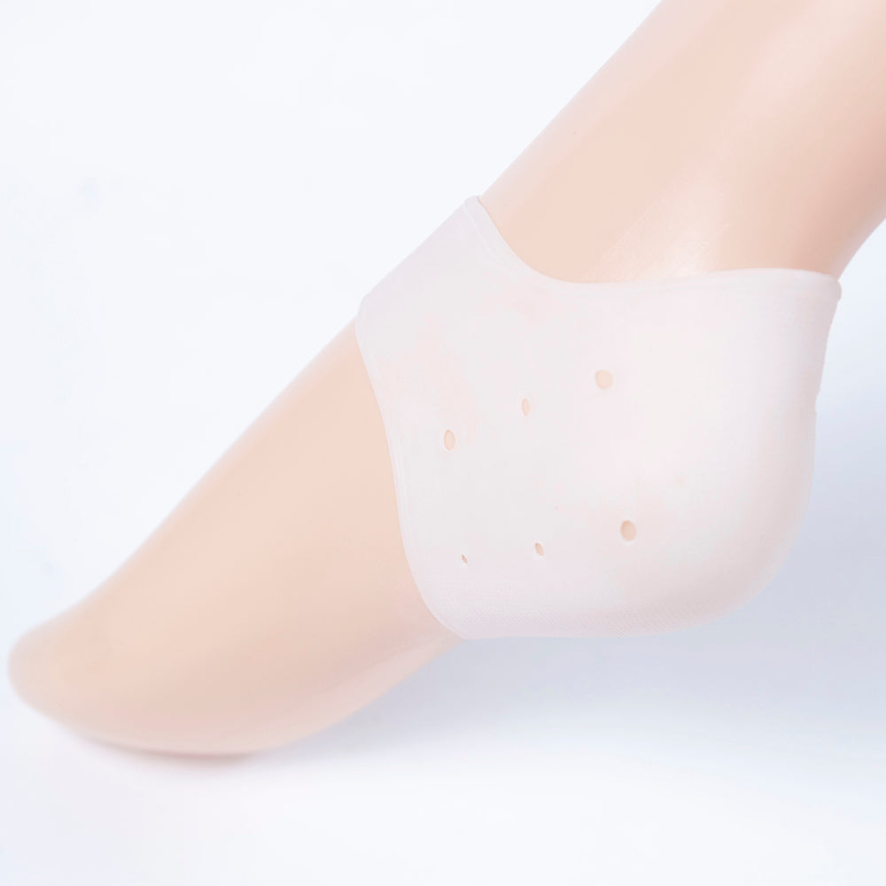 Protectores de calcañar silicón color blanco