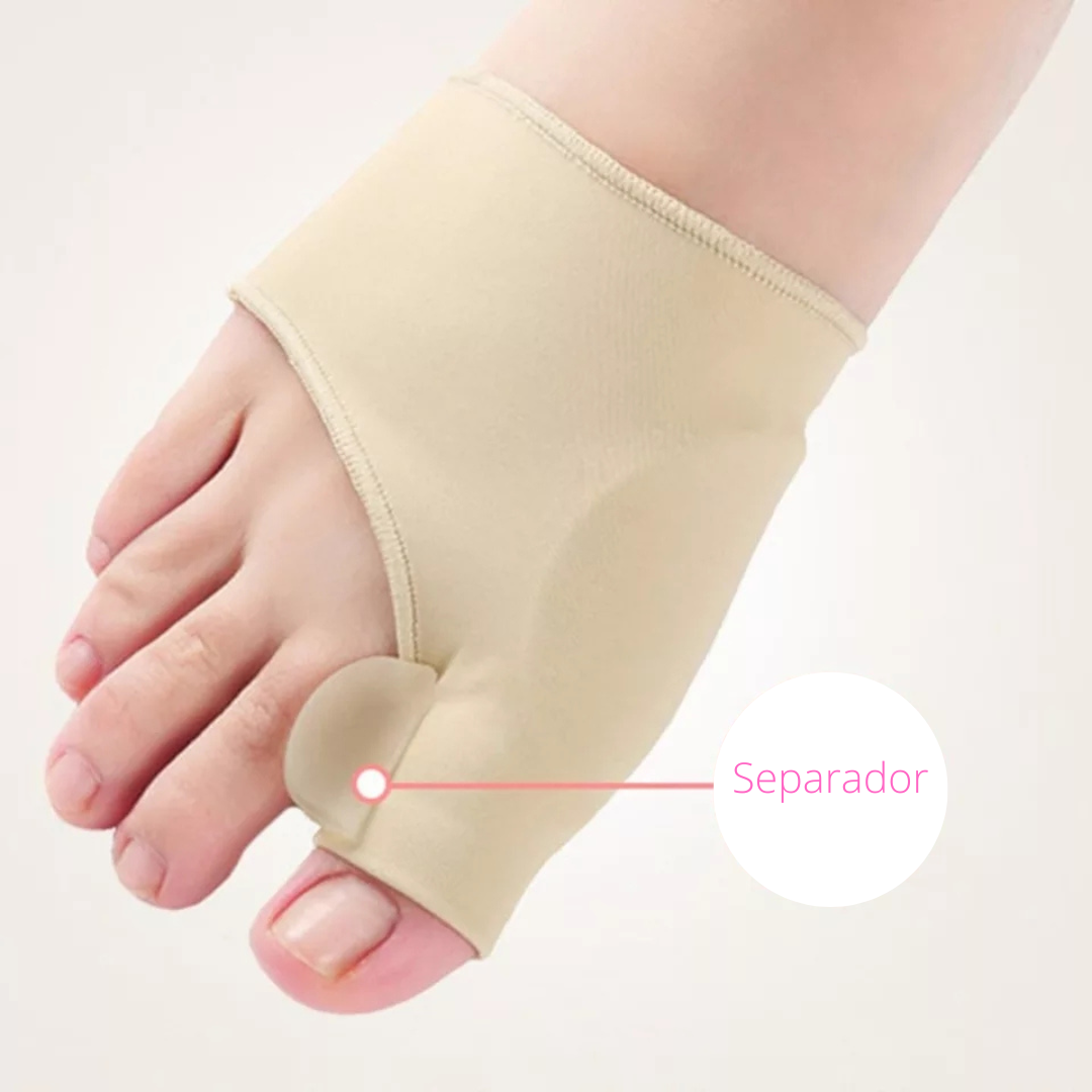 Media calceta beige con separador