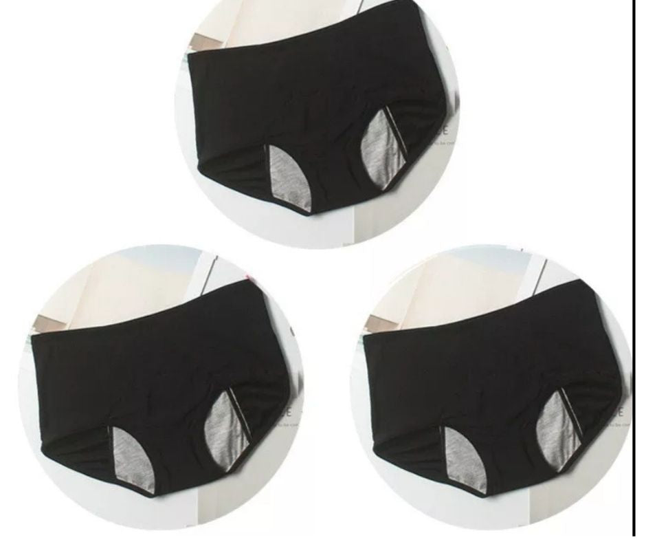 Ropa interior femenina color negro anti líquidos