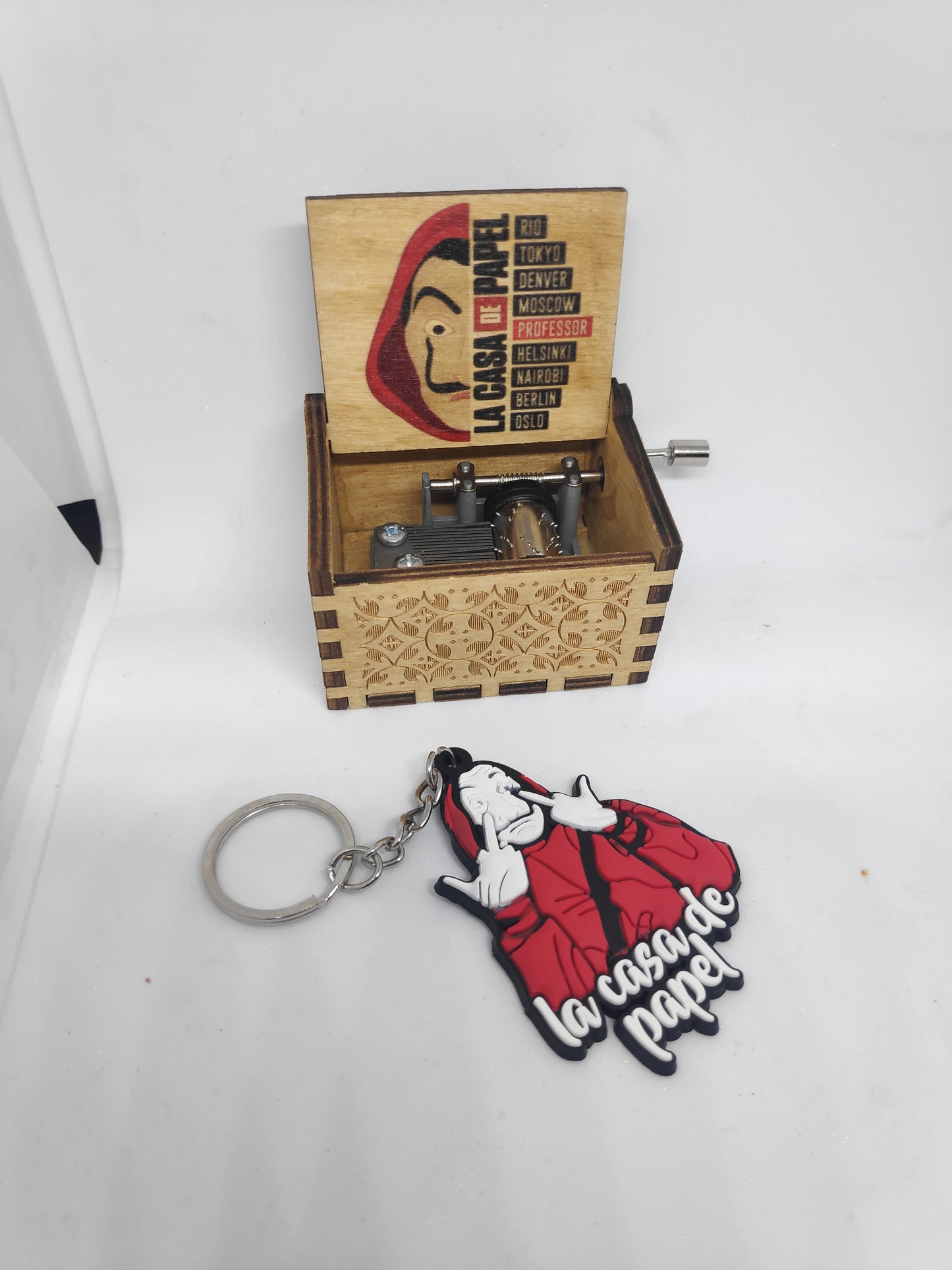 Caja musical de madera serie la casa de papel
