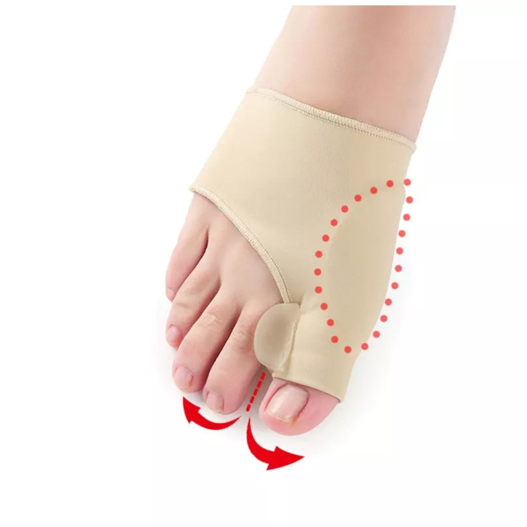 Media calceta beige con separador