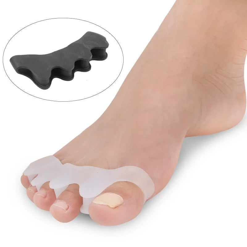 Separador de dedos de pie color negro silicón
