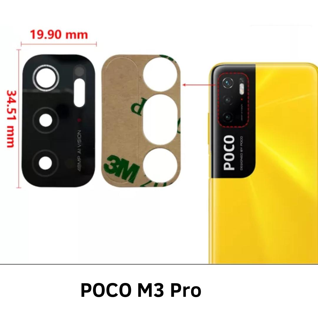 Vidrio de cámara para teléfono POCO M3 Pro