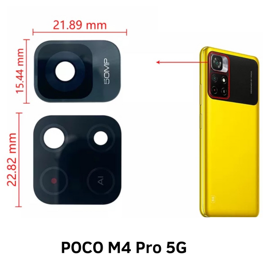 Vidrio de cámara para teléfono POCO M4 Pro 5G