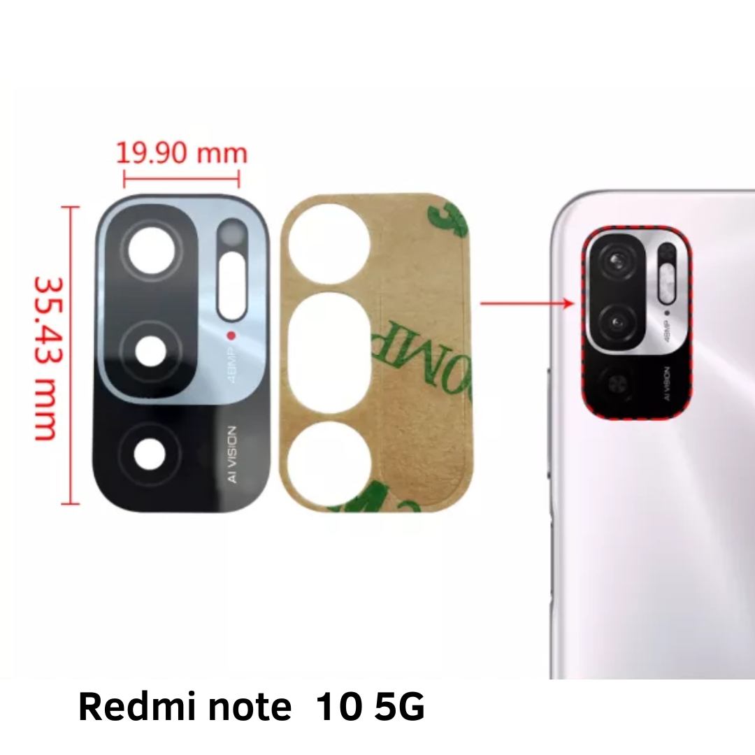Vidrio de cámara para teléfono Redmi Note 10 5G